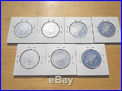 1992 93 1994 1995 1996 1997 1998 S Silver Proof Kennedy Half Dollar 7 Coin Set