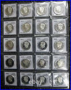 1992-S 1993-S thru 2010-S 2011-S Gem Proof Silver Kennedy Half Dollar 20pc Set