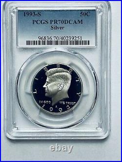 1993-S Kennedy Silver Half Dollar PCGS PR70DCAM