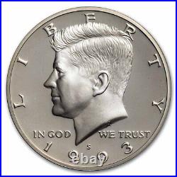 1993-S Silver Kennedy Half Dollar 20-Coin Roll Proof