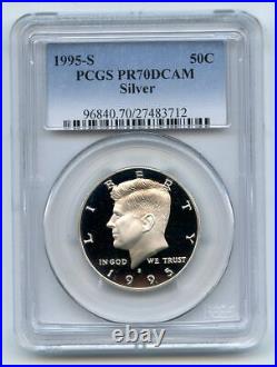 1995 S 50C Silver Kennedy Half Dollar Proof PCGS PR70DCAM