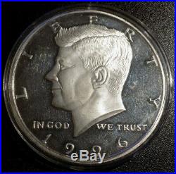 1996 Kennedy Half Dollar 8 troy oz. 999 silver art medallion