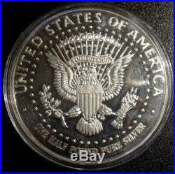 1996 Kennedy Half Dollar 8 troy oz. 999 silver art medallion