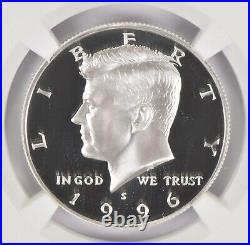 1996-S Silver PF70 UCam Kennedy Half Dollar NGC Brown Label