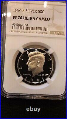 1996-s Silver Ngc Pf70 Ultra Cameo Kennedy Half Top Pop Perfect Ucam Proof