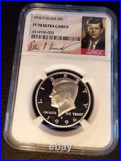 1996-s Silver Ngc Pf70 Ultra Cameo Key Date Perfect Proof Kennedy Half