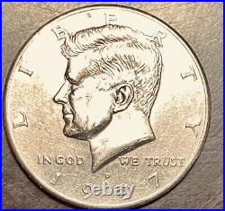 1997 RARE SILVER Kennedy Half Dollar-Wobbly errors read description MINT