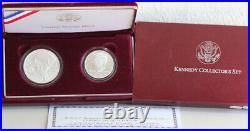 1998 Kennedy Uncirculated Collector 2 Coin Set Matte Finish Half + Silver Dollar