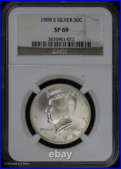1998 S 50c Prooflike Kennedy Silver Half Dollar NGC SP 69
