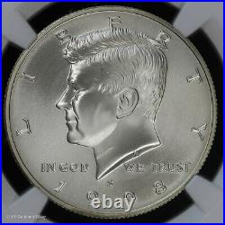 1998 S 50c Prooflike Kennedy Silver Half Dollar NGC SP 70