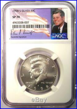 1998-S Kennedy Half Dollar 50C Coin Certified NGC SP70 (MS70) $550 Value