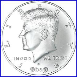 1998 S Kennedy Half Dollar 90% Silver Matte Finish See Pics T884