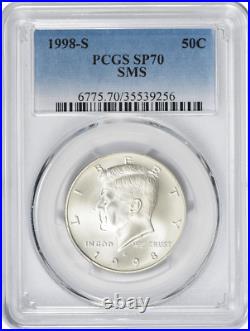 1998-S Kennedy Half SMS SP70 PCGS Special Mint State 70