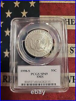 1998-S Kennedy SMS Half Dollar PCGS SP69 Matte Thomas Rogers Signature, Rare