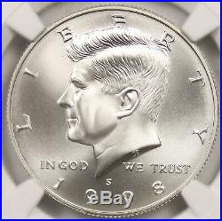 1998-S Kennedy Silver Half Dollar 50C SP 70 NGC
