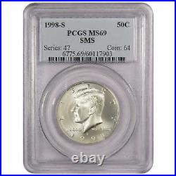 1998 S SMS Kennedy Half Dollar MS 69 PCGS 90% Silver 50c Special Strike US Coin