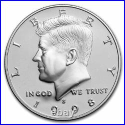 1998-S Silver Kennedy Half Dollar 20-Coin Roll Proof SKU#285926