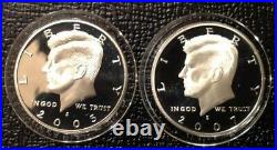 1999-2009 S Silver Kennedy Half Dollar Gem DCAM 90% Silver 11 Coins in Airtites