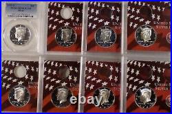1999 2012 Silver Proof Kennedy Half Dollars