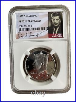 1999 S Kennedy Half Dollar PF 70 Ultra Cameo 65811367-016