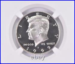 1999-S Silver PF70 UCam Kennedy Half Dollar NGC Brown Label
