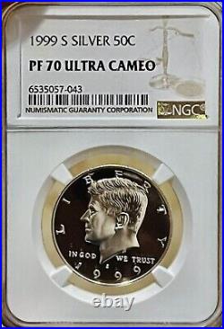 1999-s Kennedy Silver Half Dollar Ngc-pf70 Ultra Cameo