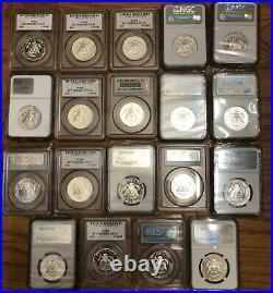 19 Silver Kennedy Half Dollar Coins 1995-2014 Pf69 Dcam / Ultra Cameo Pcgs / Ngc
