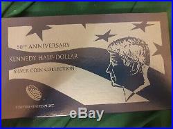 1 2014 50th Anniversary Kennedy Half Dollar Silver 4 Coin Set New Reverse PF UNC