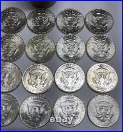 1 BU Original Paper Bank Roll 1964p 90% Silver Kennedy Half Dollars $10 FV
