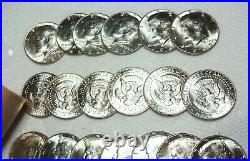 1 Roll of 40% Silver 1969D BU Kennedy Halves 20 BU Coins in a Paper Bank Roll