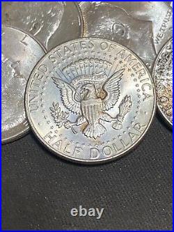1 roll 1964 P & D kennedy half dollars 90% silver halves almost BU