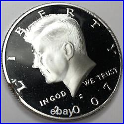 2007-S Silver Proof Kennedy Half Dollar, Lamination Clip Planchet Error 2395