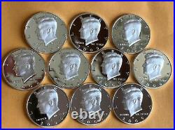 2009 S Silver Kennedy Half Dollar Cameo Gem Proof 1/2 Roll (10) High Grade Coins