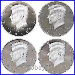 2010-2019 S Kennedy Half Dollar 90% Silver Gem Deep Cameo Proof Run 10 Coin Set
