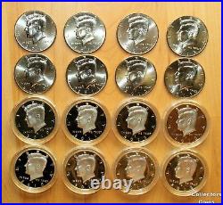 2010 -2020 Kennedy Half PDSS 46 Coin Set wP&D Uncirculated, S Clad/Silver Proofs