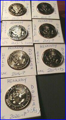 2010-2020 PDSS U. S. Mint UNC/UDC Kennedy (29) Half Dollar Proof Coin Set Silver