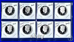 2012 S -2019 S SILVER PROOF Kennedy Half Dollar Set-8 SILVER Proof Coins