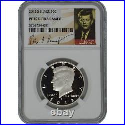 2012-S Kennedy NGC PF70 Ultra Cameo Proof Silver Half Dollar Kennedy Signature