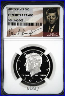 2012-S Kennedy SILVER NGC PF70 ULTRA CAMEO PROOF Half Dollar Kennedy Signature