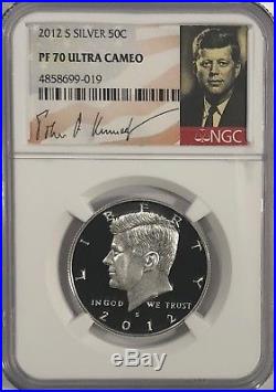 2012 S Proof Silver Kennedy Half Dollar Ngc Pf70 Ultra Cameo Uc Signature Label