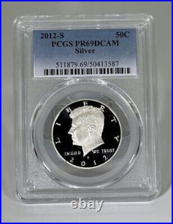 2012 S Proof Silver Kennedy Half Dollar PCGS PR69DCAM