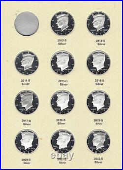 2012 s 2021 s 2022 s Proof Kennedy Silver Cameo Half Dollars 11 Piece Set