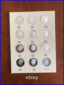 2013 S 2023 S Silver Kennedy Half Dollar Set 11 Pieces as Shown