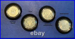 2014 50TH Anniversary Kennedy Half Dollar Silver 4 Coin Set With Box & COA