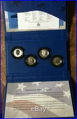 2014 50th Anniversary JFK Kennedy Half-Dollar Silver 4 Coin Collection + Bonus