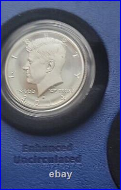 2014 50th Anniversary JOHN F KENNEDY Half Dollar Silver 4 Coin Set with Box & COA