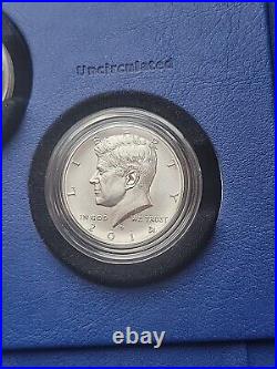 2014 50th Anniversary JOHN F KENNEDY Half Dollar Silver 4 Coin Set with Box & COA