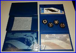 2014 50th Anniversary Kennedy Half Dollar Silver 4 Coin Collection Set -complete