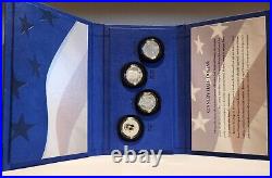 2014 50th Anniversary Kennedy Half Dollar Silver 4 Coin Set-Box & COA BEAUTIFUL