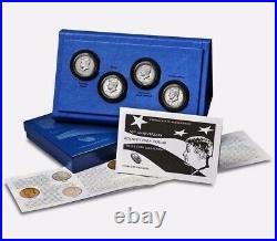 2014 50th Anniversary Kennedy Half Dollar Silver 4 Piece Set OGP Perfect Box